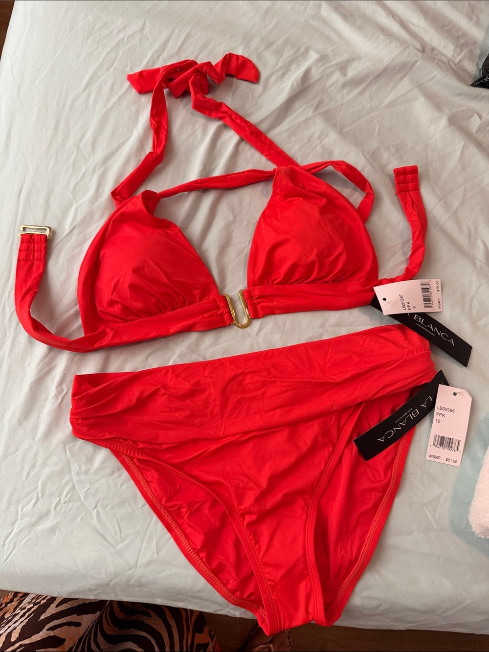 Orange Women's La Blanca Two-Piece Bikini Swimsuit